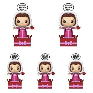 5 Disney Belle, Beauty and the Beast, Valentines Day Funko POPsies Pop-Up Figure